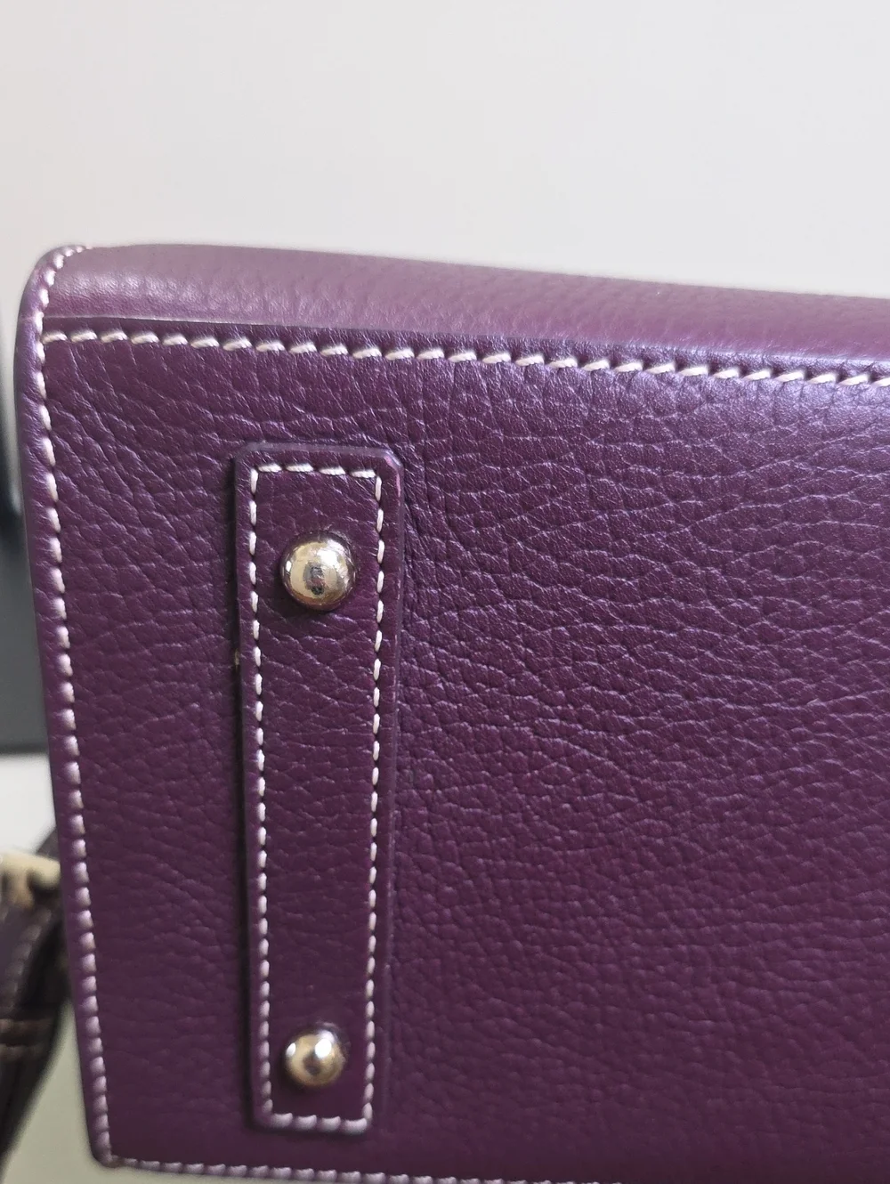 Dooney & Bourke Blair Bag Purple Pebble Leather/Pink Interior EUC